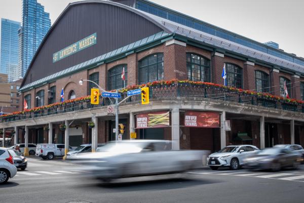 Banners at the St. Lawrence Market, shot by Twenty Two Media