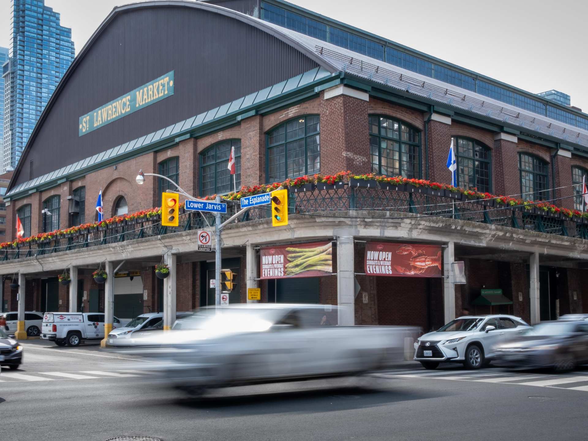 Banners at the St. Lawrence Market, shot by Twenty Two Media